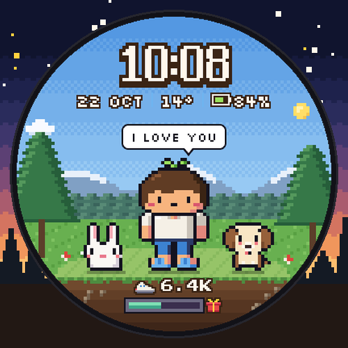 Pip watch face